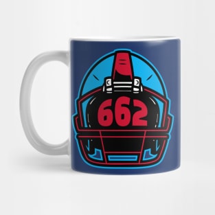 Retro Football Helmet 662 Area Code Oxford Mississippi Football Mug